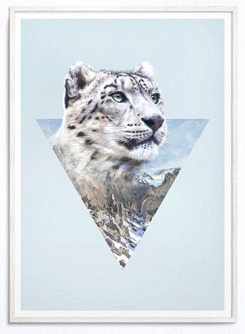 Faunascapes Geometric Art Print Panther